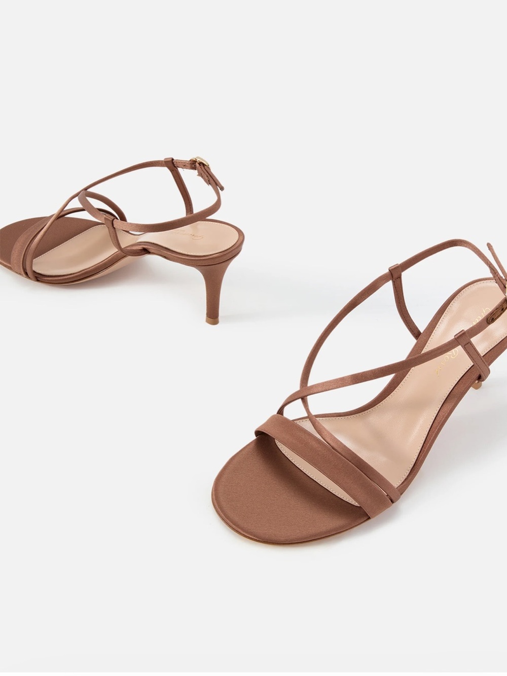 NIB Gianvito Rossi Women’s Crepe Satin Sandal size 41 nude Texas